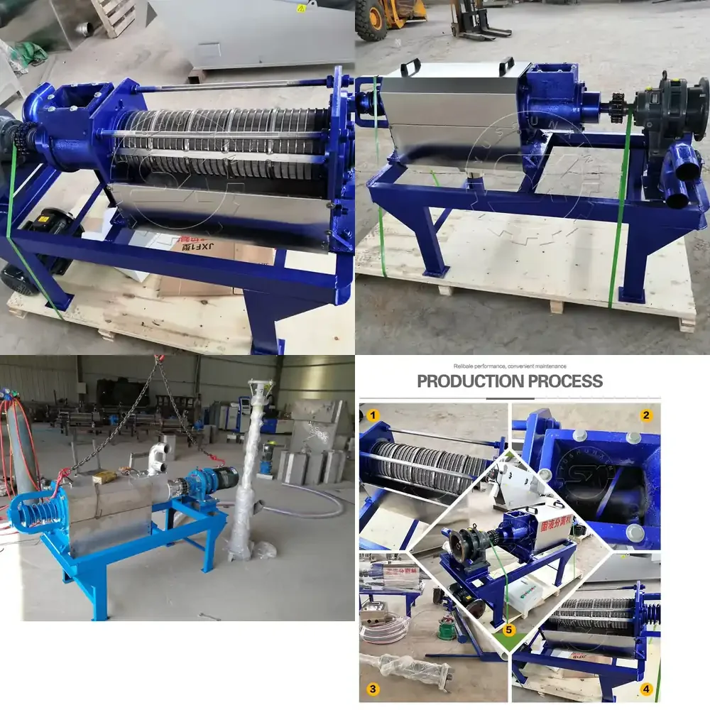 Livestock Treatment Animal Manure Dispose Equipment Screw Press Extrusion Separator