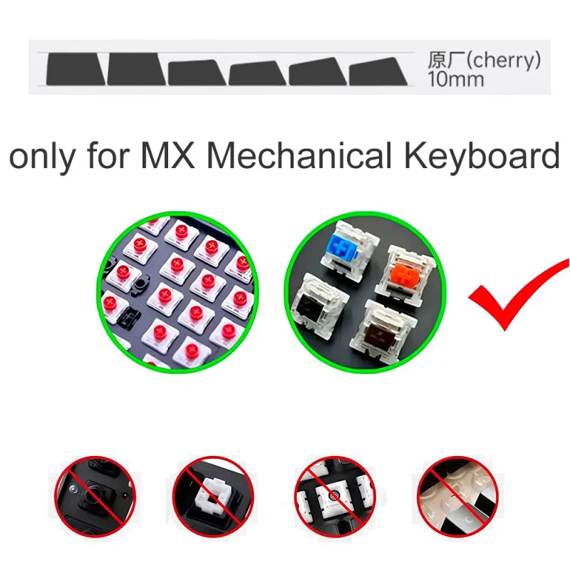 Jellyfish PBT Keycaps 130 Keys Cherry Profile Side Print Shine Through Custom Double Shot Key Caps Set For Mechanical Keyboard view 5