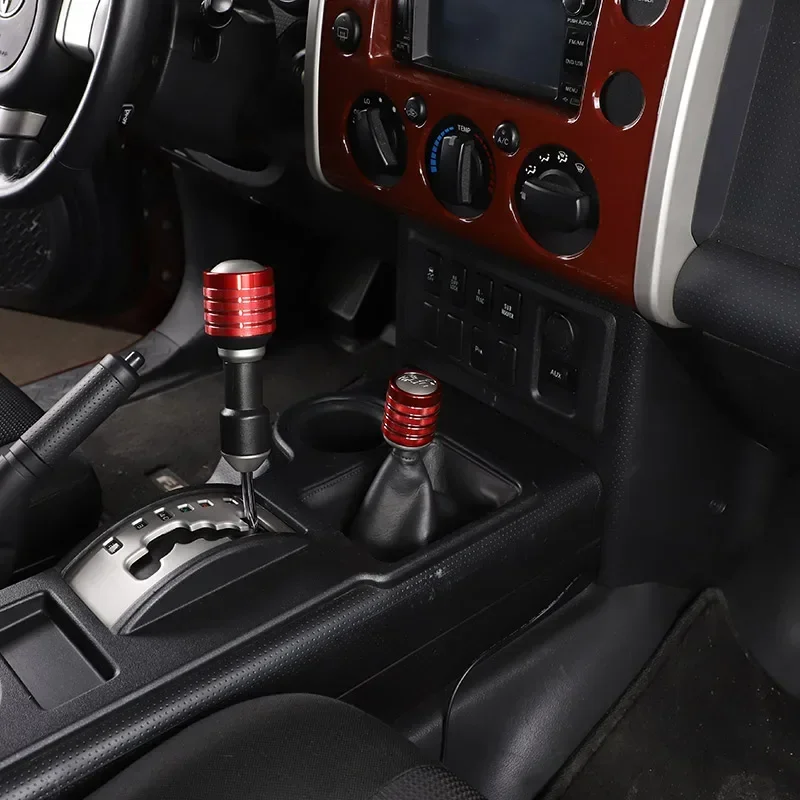 

Для Toyota FJ Cruiser 2007-2021 алюминиевый сплав красный автомобильная ручка переключения передач, защитная крышка, накладка, автомобильные аксессуары