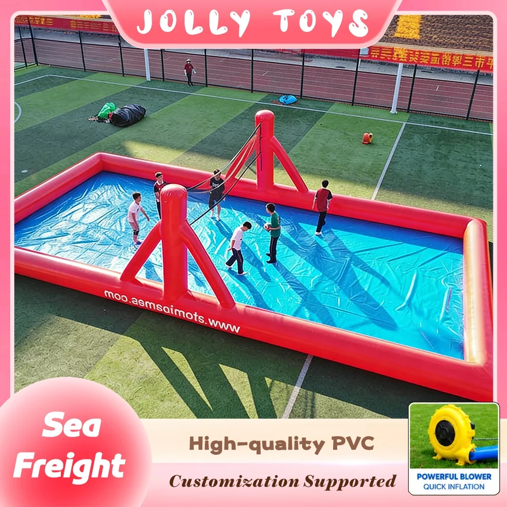 Outdoor Sports Games Inflatable Volleyball Court with Pool Beach Volleyball Suitable for Adults and Teenagers Beach Volleyball