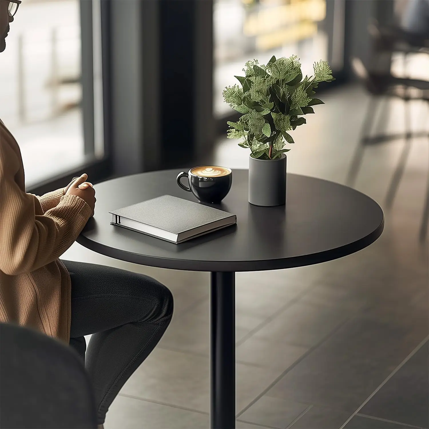 Table 40 Inch Height Cocktail Table Round Bistro Bar Table for Home and Kitchen Dining