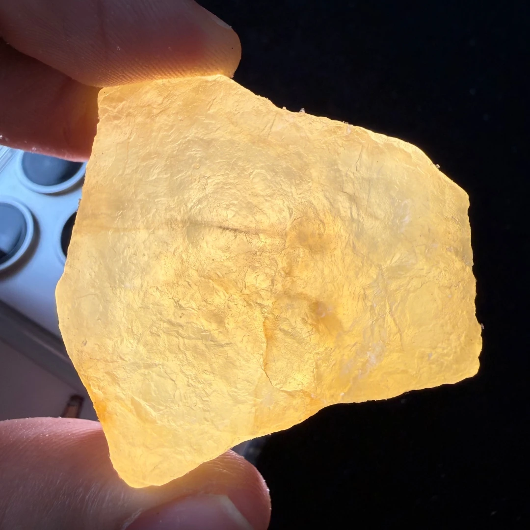 Natural Transparent Yellow Fluorite Rough Stone Crystal Mineral Specimen Teaching Specimen Home Decor, Healing Crystal