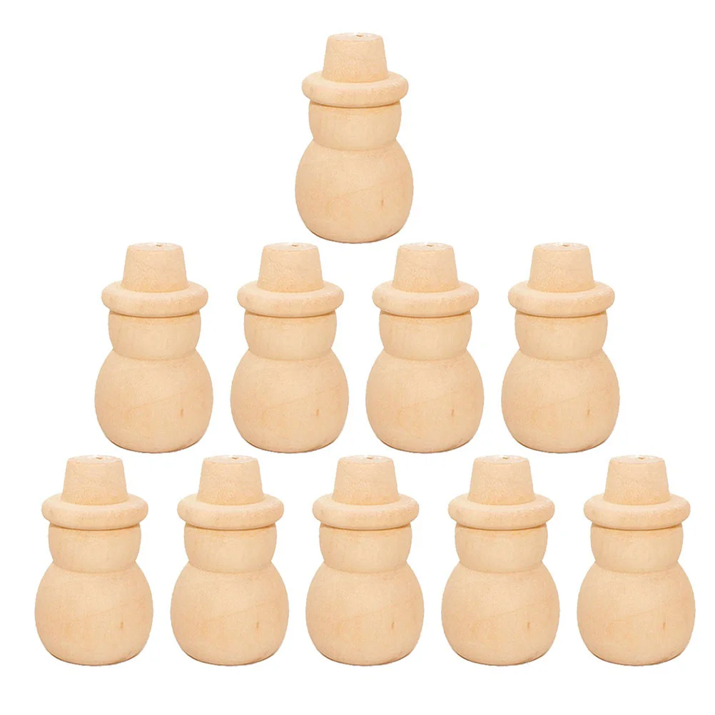 10 Pcs Kids Toys DIY Painted Dolls Educational Children Craft Puzzle Wooden Family Peg