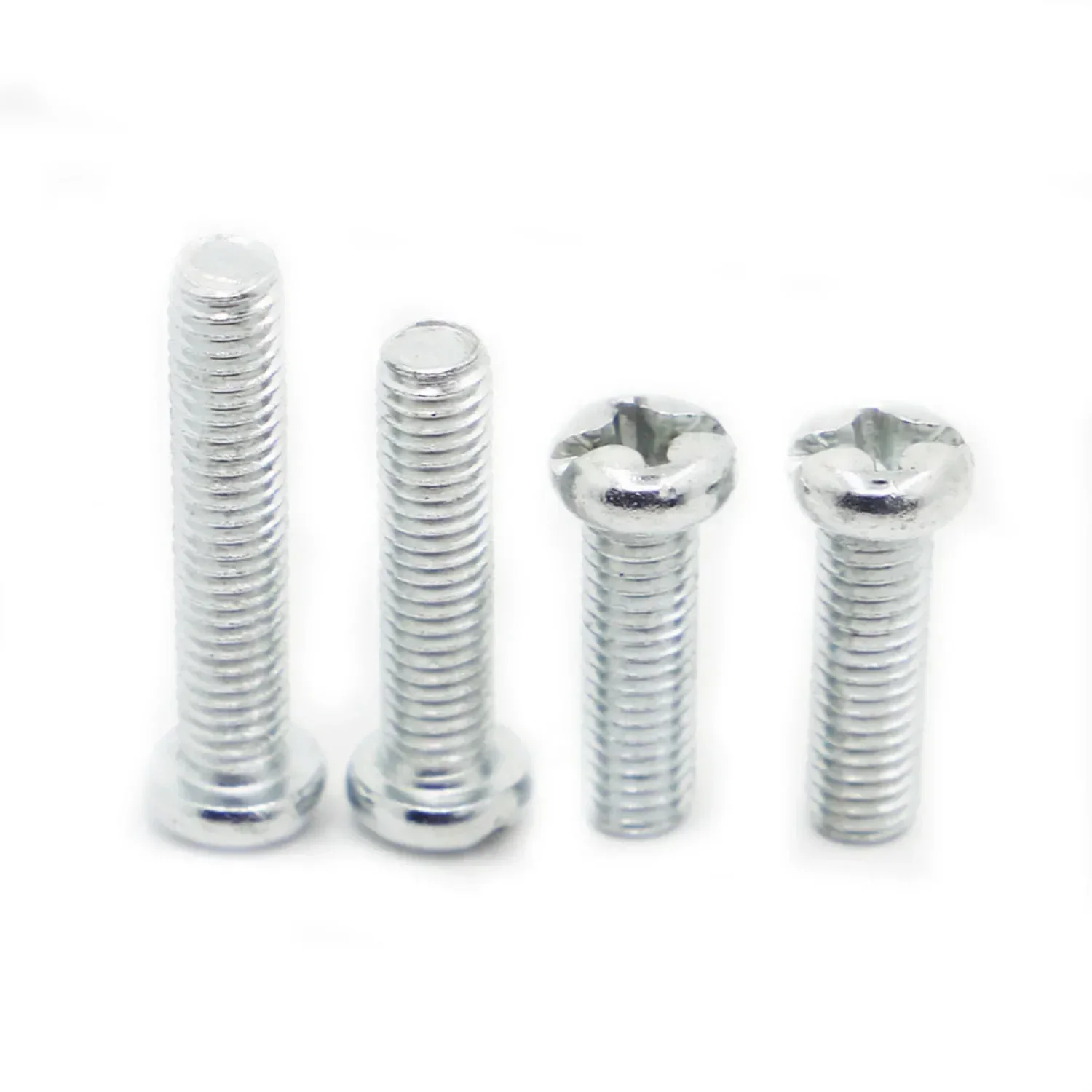 10/20/50Pcs GB818 Cross Phillips Pan Head Screws A2-70 Zinc Plated Carbon Steel Cross Recessed Round Bolt M3 M4 M5 M6 M8