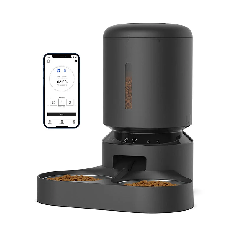 

New Design Automatic Dog Cat Feeder Dog Auto 5L Smart Automatic Cat Automatic Cat Feeder Feeder with App Control