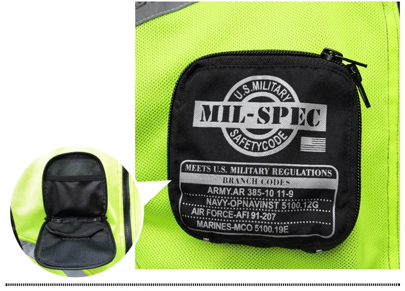 Motorcycle Riding Reflective Vest Team Uniform Fluorescent Safety Jacket Clearance sale Drop shipping Wholesale