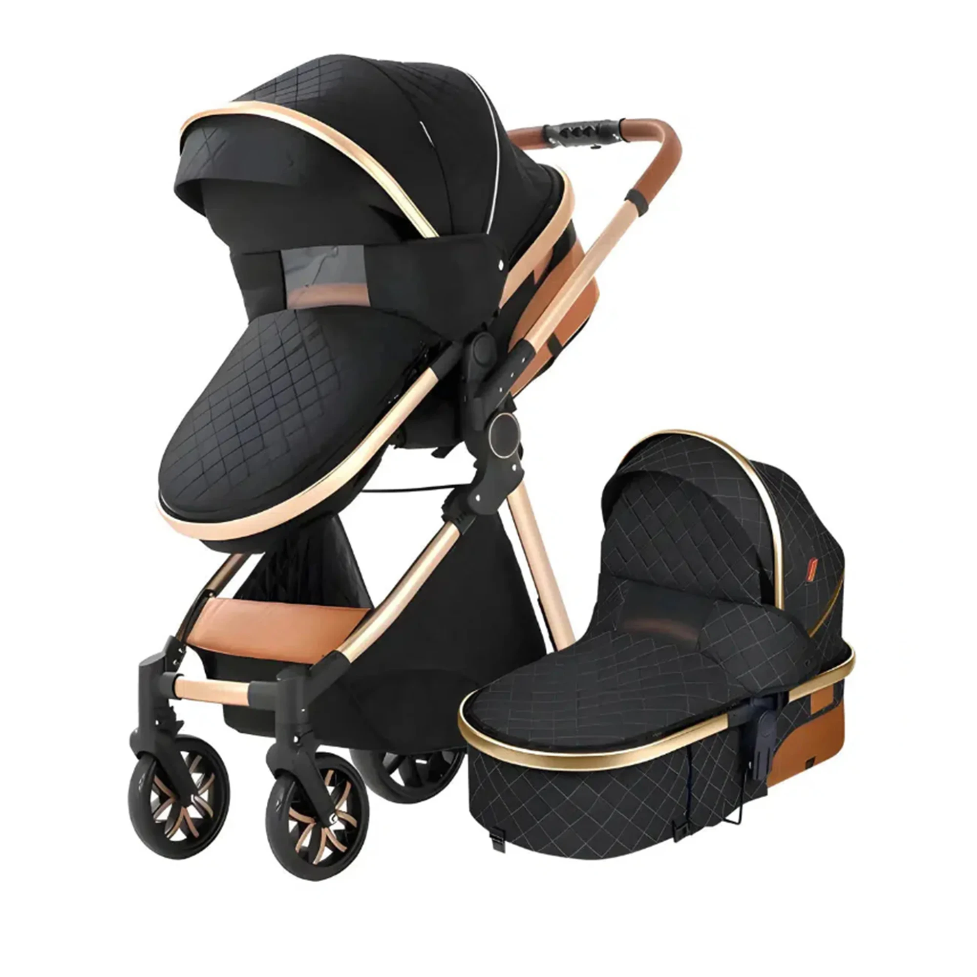 Luxury Travel Pram 3‑in‑1 Baby Stroller 2