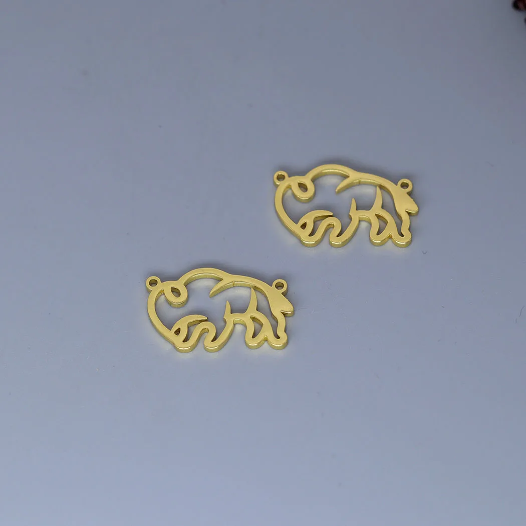 5pcs/lot Bison Buffalo Cow Bull Charm Pendant For Necklace Bracelets Jewelry Crafts Making Handmade Stainless Steel Charm