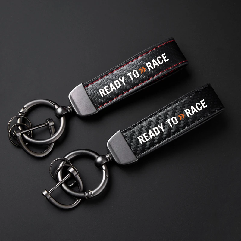 High-Grade leather Motorcycle Keychain Holder Keyring For KTM Ready to Race Adv Duke 390 690 790 890 1190 Rc 1290 Adventure