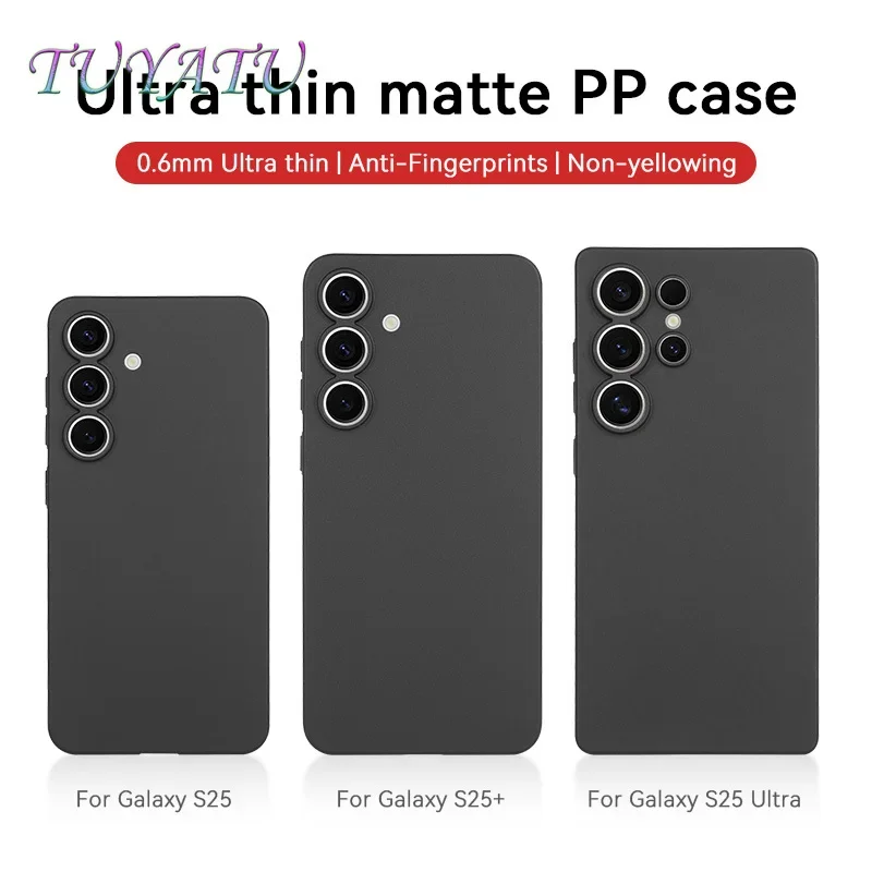 New Material Semi Transparent Precision Hole Perfect Fit Thinnest 0.35mm PP Phone Case for Samsung galaxy S25 Ultra plus