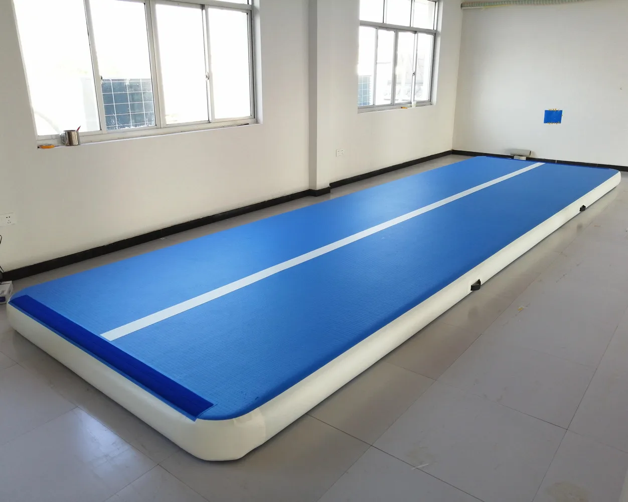 HIBADOU Tapis de gymnastique gonflable-piste d'air culbutage 11x2x0.2m tapis de sol gonflable tapis d'air de gymnastique avec pompe