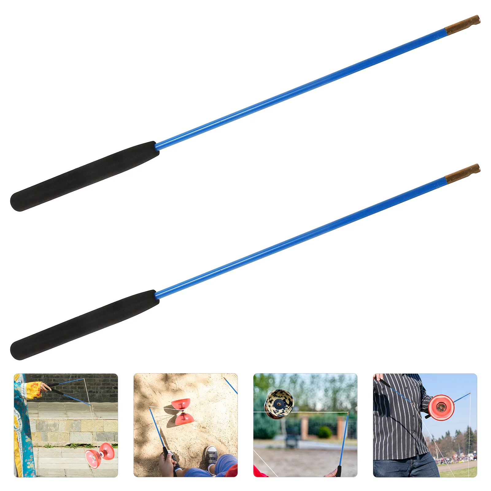 

1Pair Anti-Slip Diabolo Handstick Solid Lightweight Juggling Stick Replacement Practical Design for Diabolo Tricks