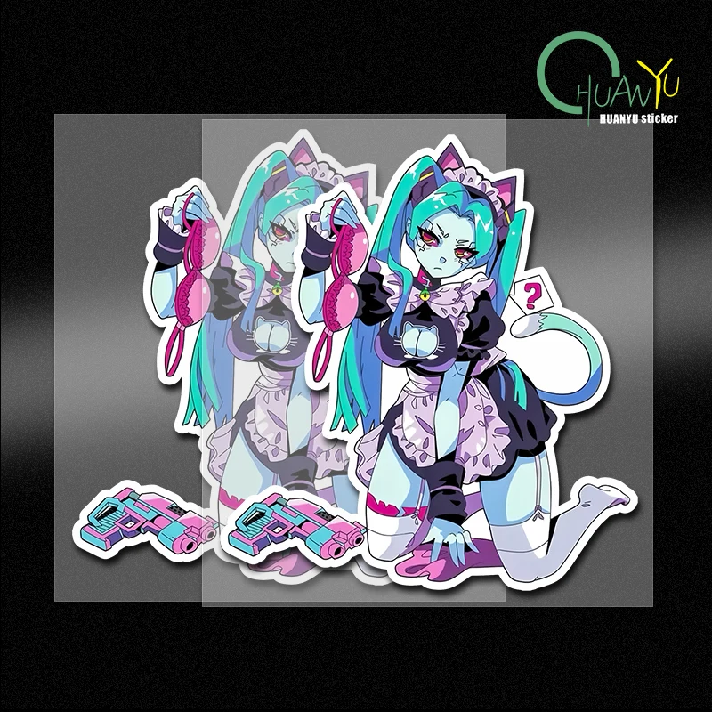 Hatsune Miku future two-dimensional pain car cartoon reflective car sticker, body decoration sticker, electric car sticker