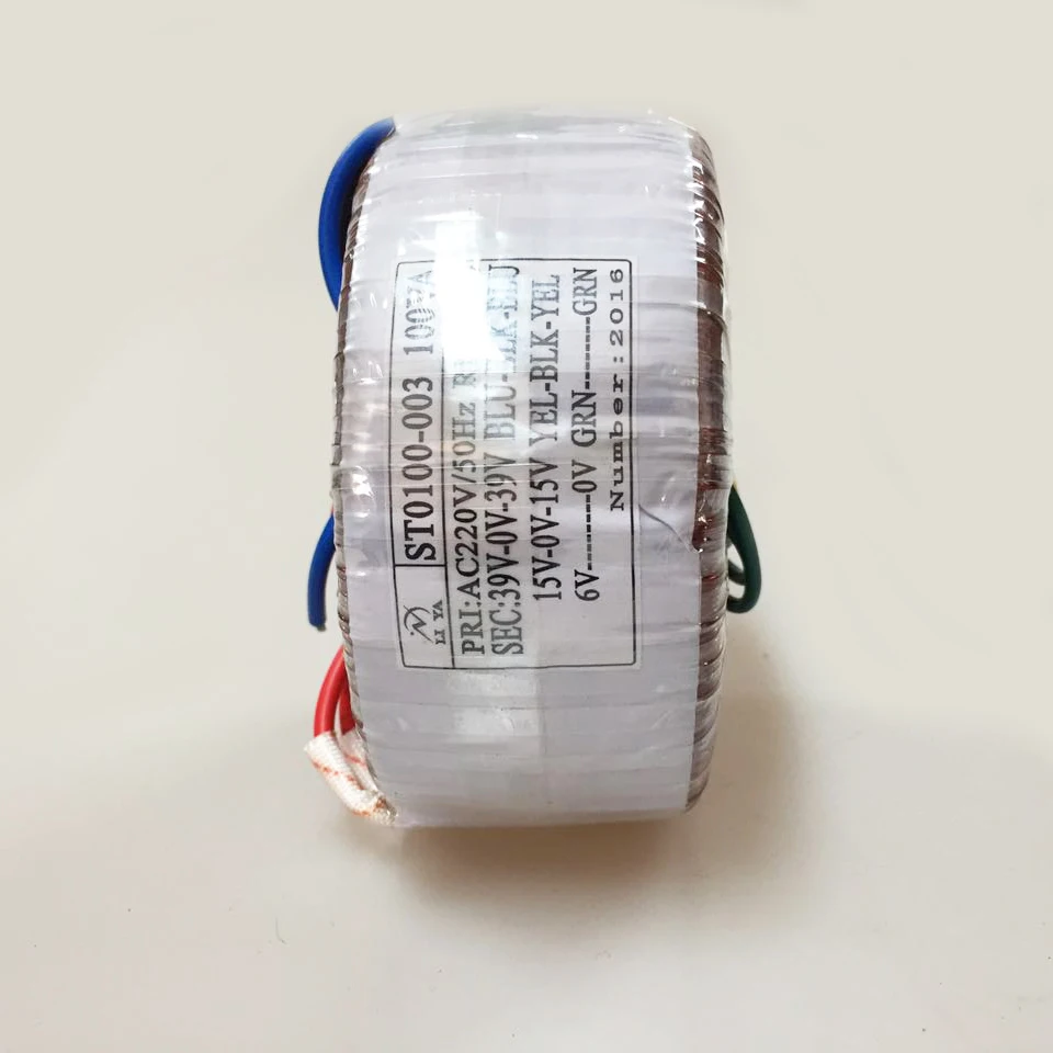 100W toroidal transformer 220V to 39V15V6V power amplifier transformer audio power supply can be customized voltage