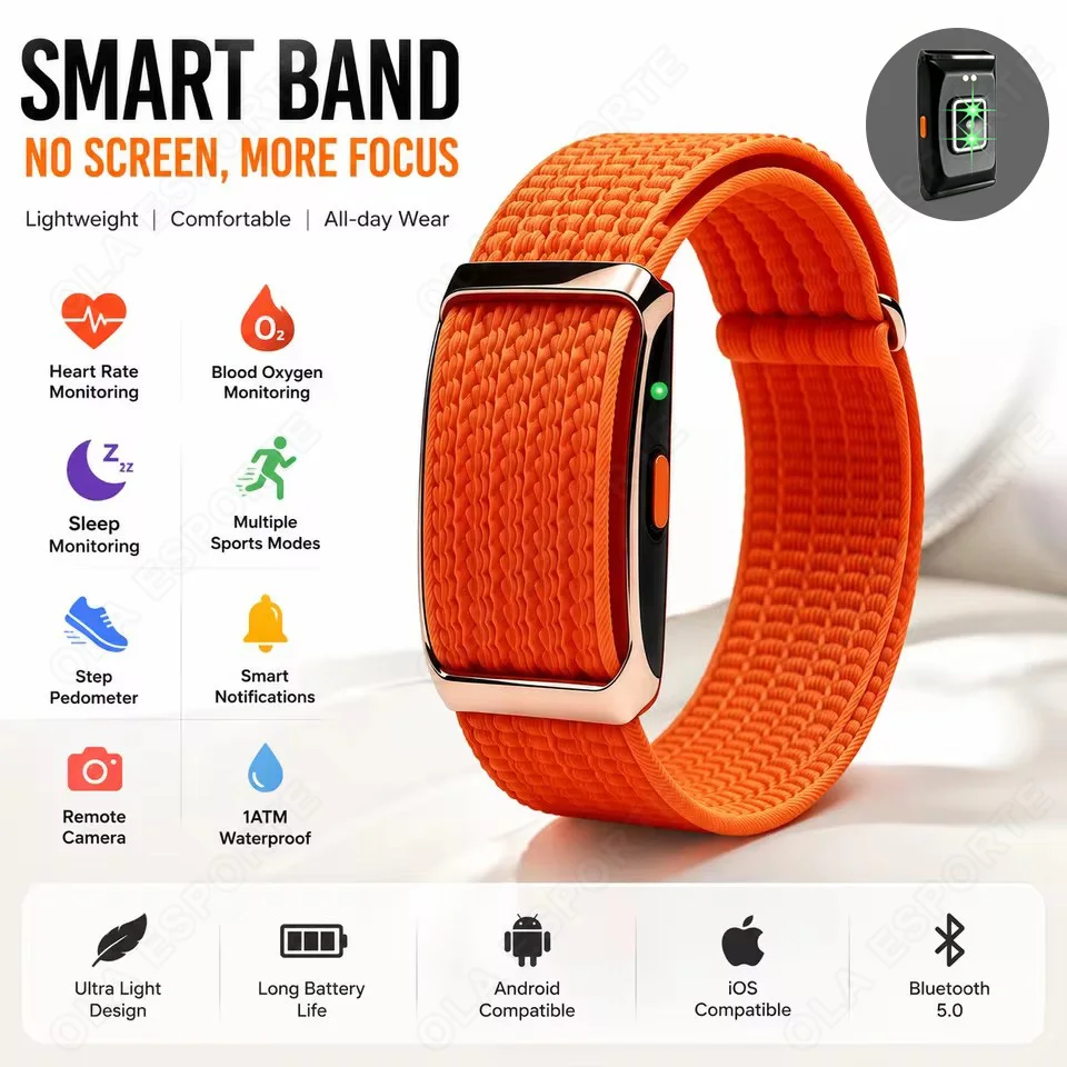 Neues Ultradünnes Smart-Armband Herzfrequenz-Blutsauerstoff-Monitor Sport-Fitness Wasserdicht Anruferinnerung Bildschirmlose Smartwatch H10