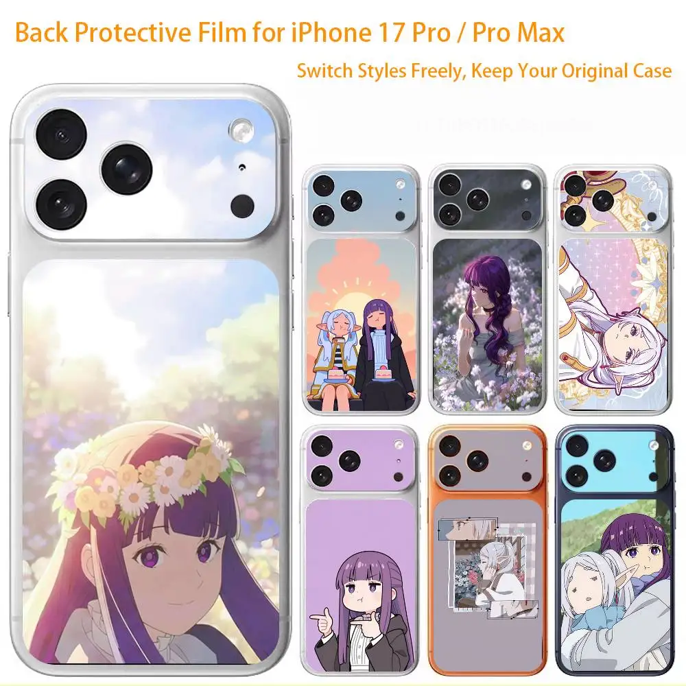 F-Fern and F-Frieren Premium Skin Wrap for iPhone 17 Pro/Max, Back Frame Camera Protective Decal (Not Case)