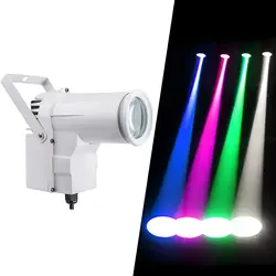 Led pinspot dmx 12w cor cheia rgbw 4in1 led uso de luz de ponto para espelho bola exibição da janela boutique discoteca ballroom ktv bar clube