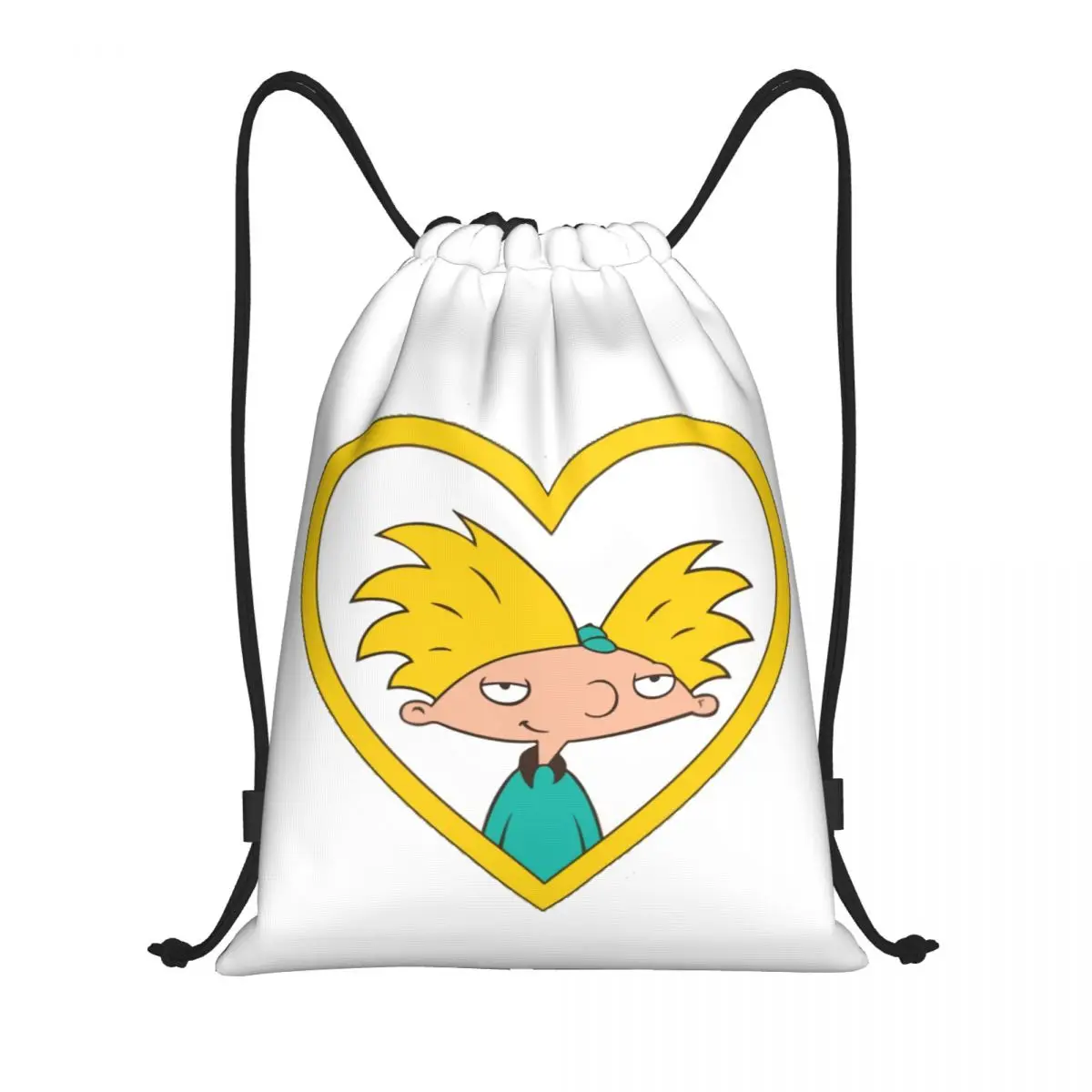 Custom Helga Pataki Anime Animation Hey Arnold Drawstring Backpack Bags Men Women Lightweight Gym Sports Sackpack Sacks Shopping