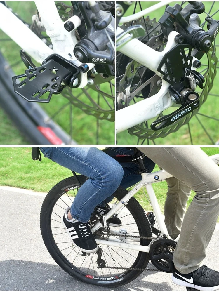 AliExpress NONE A Pair Bicycle Rear Seat Steel Pedal Mountain Bike Road Bike Bicycle Foldable Rear Wheel Manned Pedal Accessories