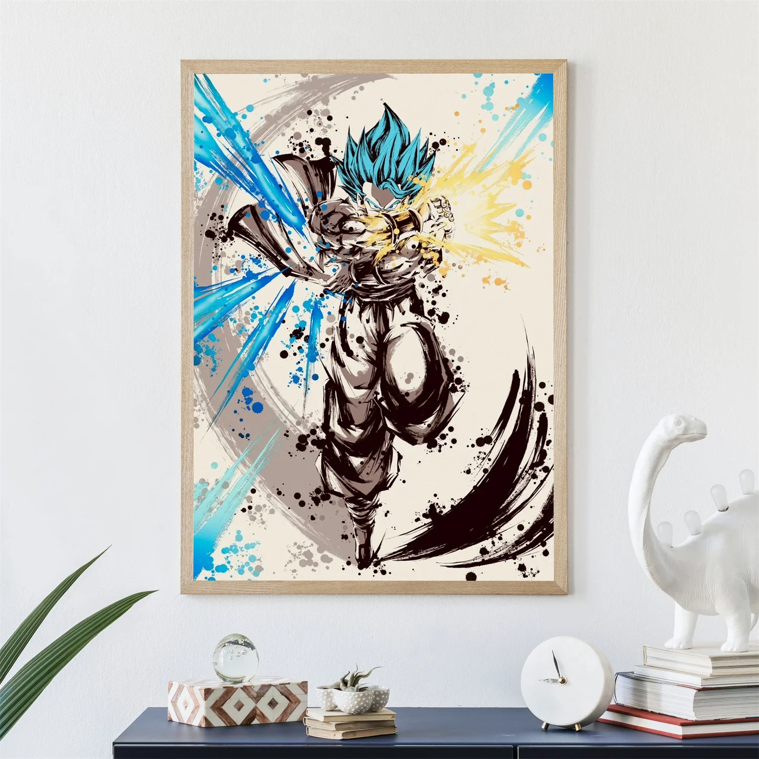 Póster de Dragon Ball Goku para decoración de dormitorio de niños, imagen de Anime caliente, pegatinas de pared, regalos para habitación, impresiones modulares para el hogar, arte de alta calidad