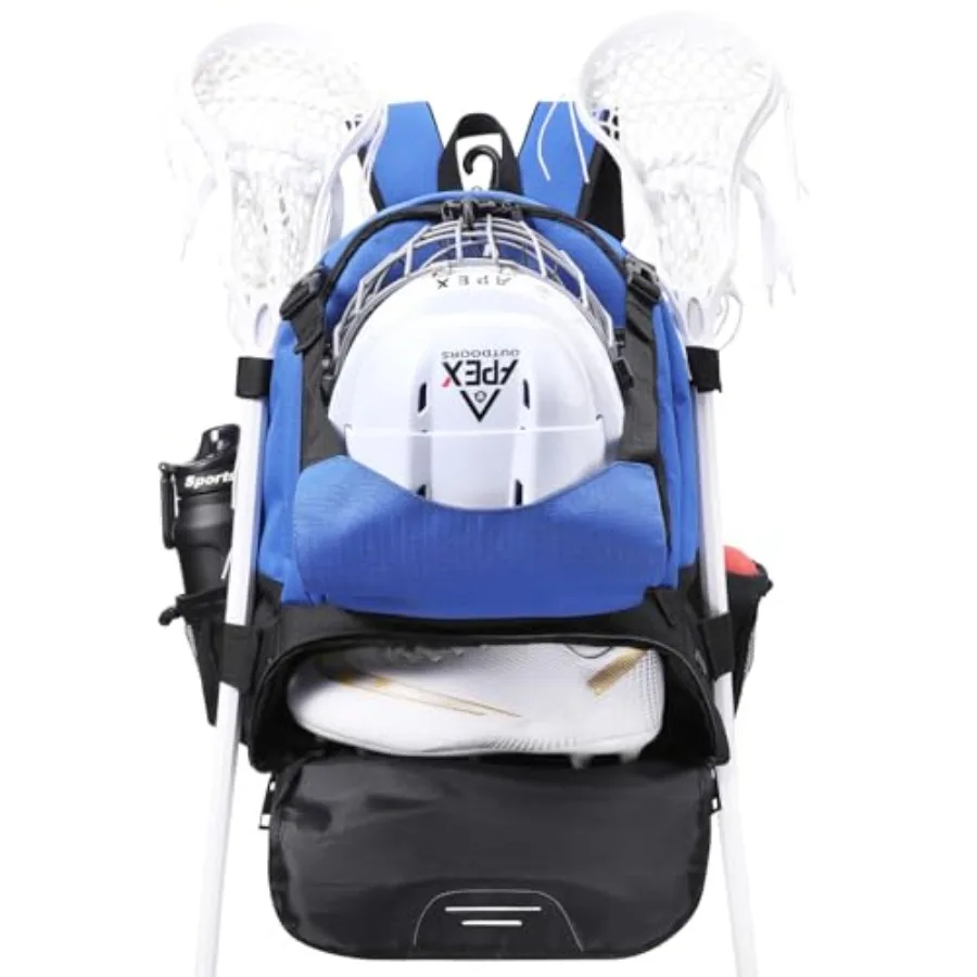 

Сумка для лакросса и хоккея на траве с двумя держателями для клюшек, большой рюкзак для лакросса с отдельным отделением для обуви и бутс.