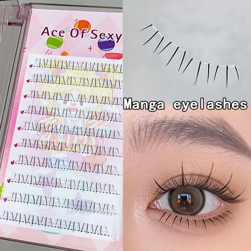 10 Reihen 5-7mm Katzen klaue untere Wimpern Fee falsche Wimpern segmentierte natürliche Wimpern Manga untere Wimpern Make-up-Tools