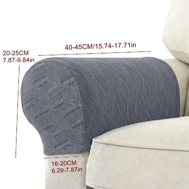 New 2pcs/set Nordic Sofa Arm Cover Anti-dirty Washable Couch Armchair Elastic Furniture Protector Solid Color Home Decoration