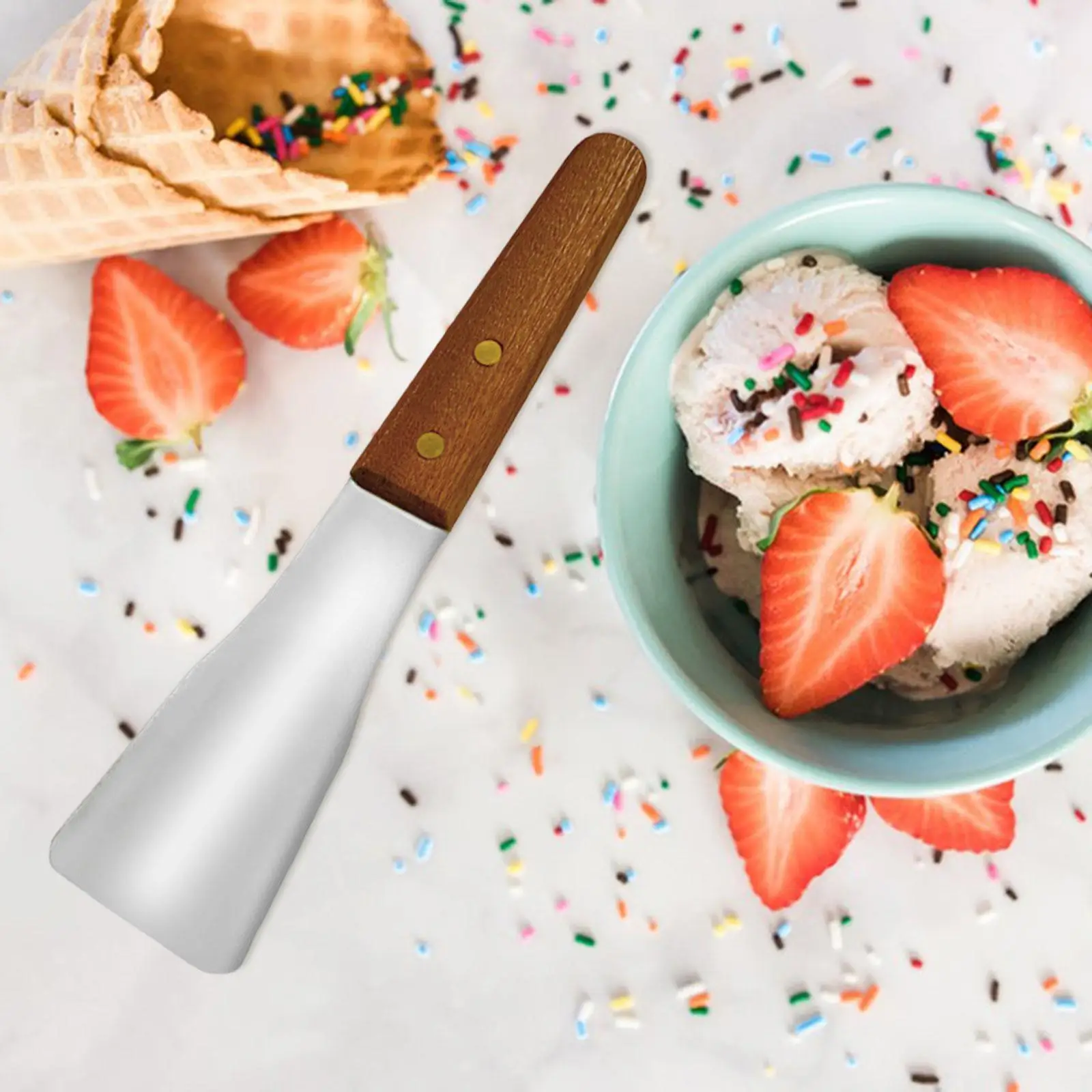 Ice Cream Spade for Spooning Frozen Hard Gelato And Sorbet Dessert
