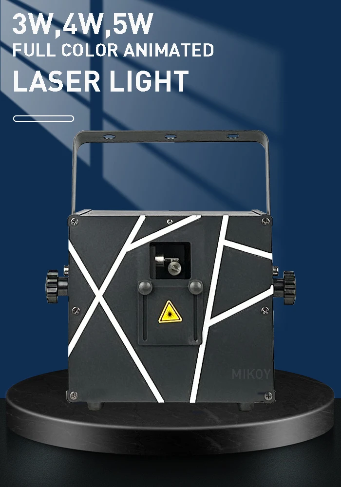 MIKOY 3W 4W 5W RGB Laserlicht mit Bluetooth, mobiler App und DMX für Disco, Nachtclub, Weihnachtsfeier, Heimparty, Hochzeit und Bühnenbeleuchtung – Detail 1