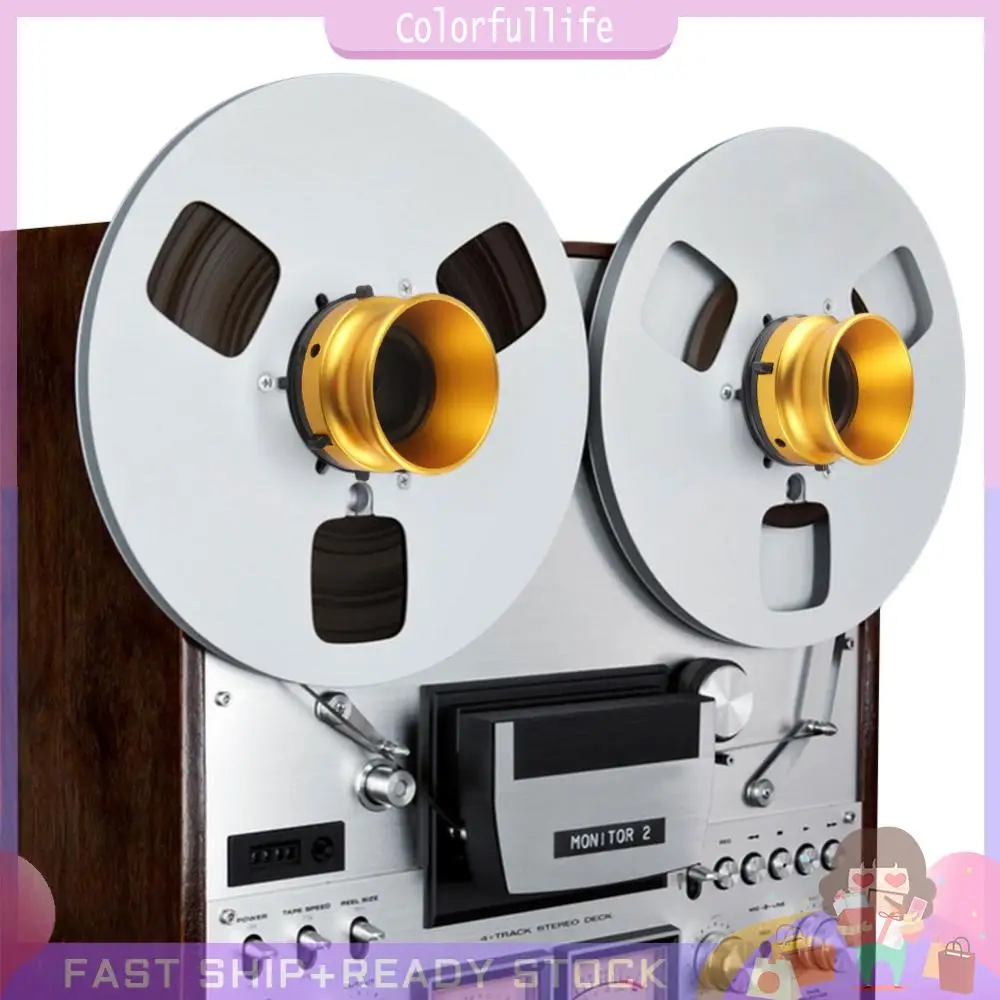 1 زوج مصقول سبائك الألومنيوم 10 بوصة فتاحة بكرة إلى بكرة الشريط Nab مهايئ توزيع Nab بكرة محور محولات ل Studer ReVox Akai Teac