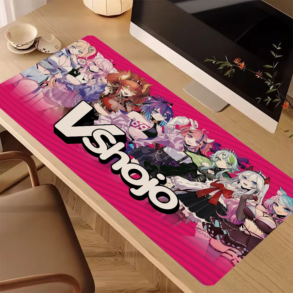 P-VShojos-e Rubber Mat Extended Pad Mouse Gamer Keyboard Deskmat Mausepad Pc Gaming Accessories Table Pads Mousepad Mats Cabinet