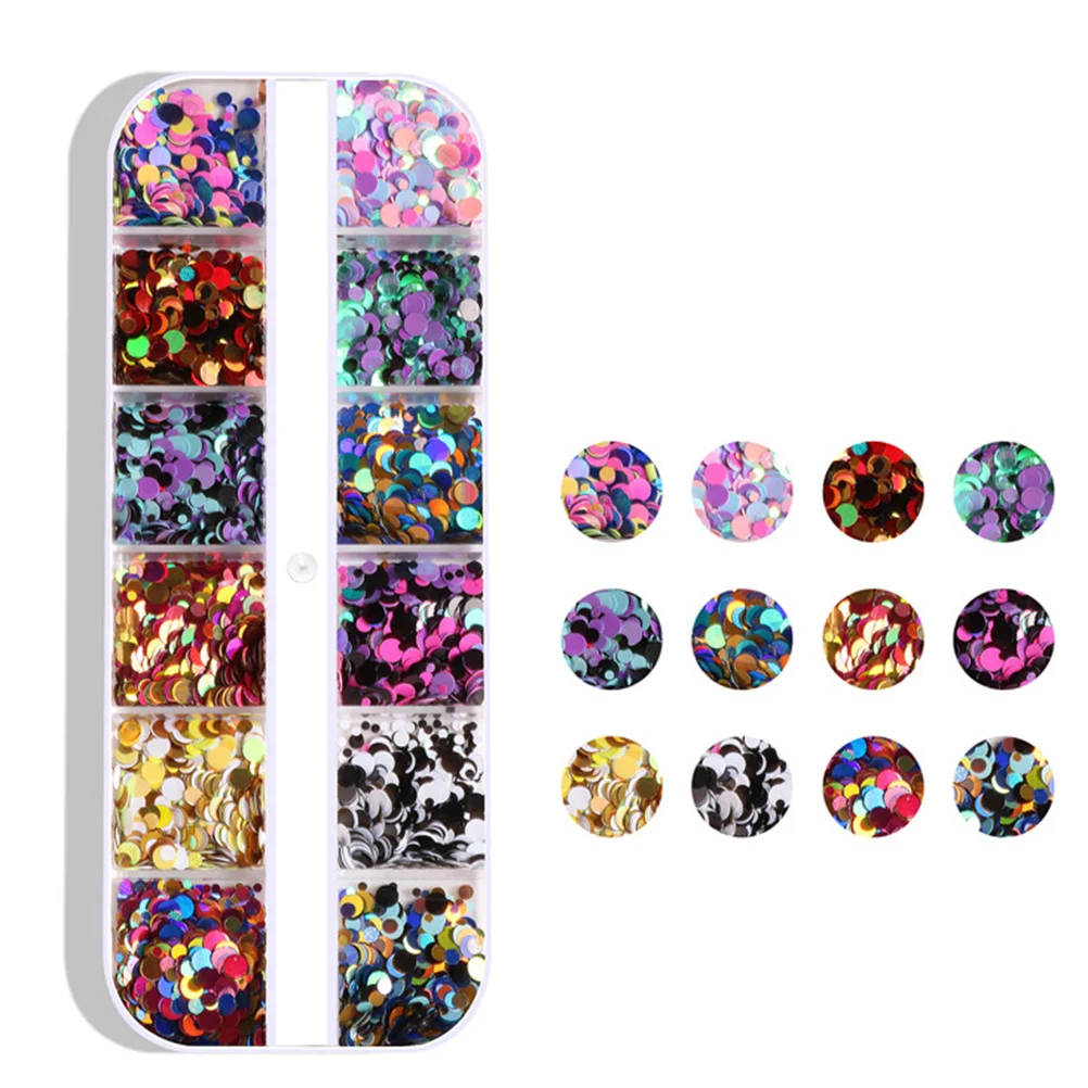 

6 шт. красочные блестящие блестки дизайн ногтей декор голографический маникюр советы аксессуары «сделай сам» наклейки для дизайна ногтей принадлежности для рукоделия