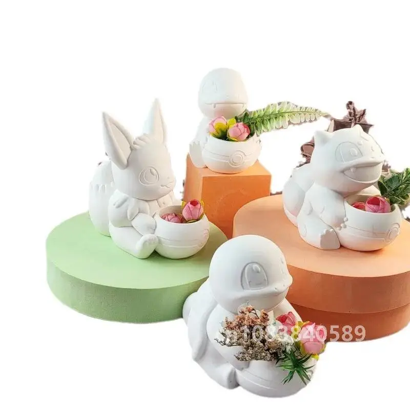 Jack Turtle Vase Flower Pot Ashtray Pen Holder Silicone Mold  Making Home Decoration with Epoxy Plaster Cement Handicraft