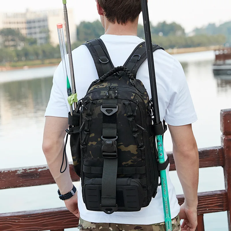New Outdoor Mountaineering Bag Camouflage Tactical Backpack Men's Large Capacity Water-repellent Sports Bag Riding Backpack