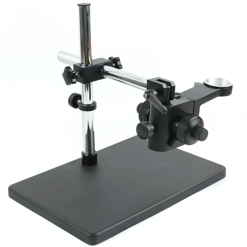 50mm Precision Subtle Adjustable Zoom Monocular Video Microscope Multi Axis Adjustable Boom Table Working Stand Holder Support
