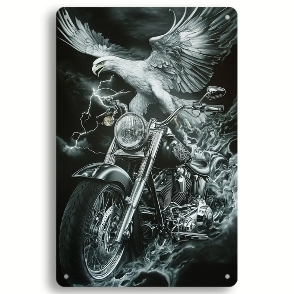 CIFBUY Metal Motorbike Sign 20x30cm Vintage Garage Wall Decor Bar Pub Interior Plaque Retro Motorcycle Art Man Cave Industrial S