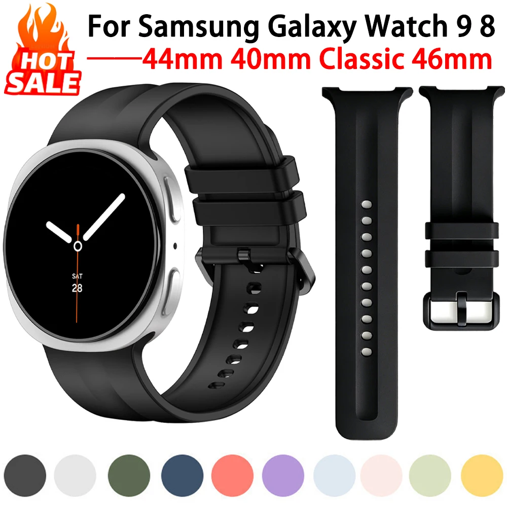 Original Silikonarmband für Samsung Galaxy Watch 9 8 44mm 40mm Sportarmband Galaxy Watch 8 Classic 46mm Armband Zubehör – Detail 1