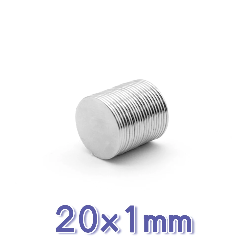 5/10/20/50/100/200pcs 20x1 mm Strong Powerful Magnets 20x1mm Round Search Magnet 20mm X 1mm Permanent Neodymium Magnet Disc 20*1