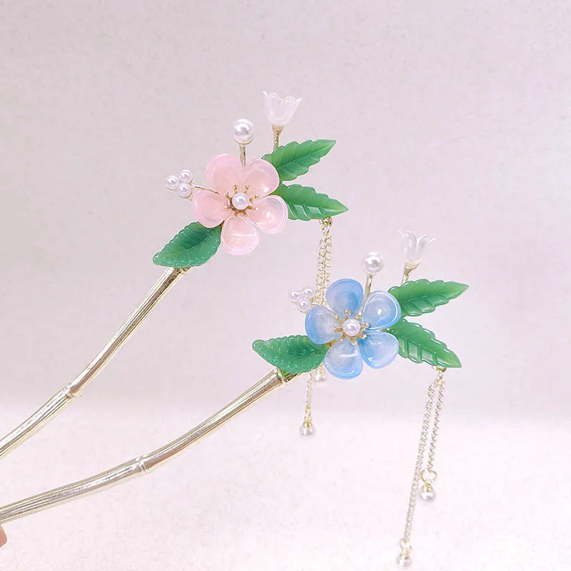 

Новые бамбуковые заколки для волос в китайском стиле, заколки для волос в древнем стиле, аксессуары Hanfu, заколки и украшения для волос