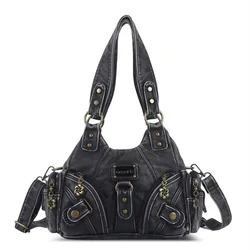Vintage Women Handbags Soft Bag Small Top-handle Purse Fashion Satchel Multi-Pockets Shoulder Bag Hobos Phone Pack Tote Bag