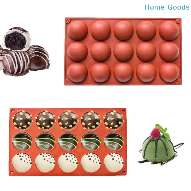 preferred1pc Silicone Chocolate Sphere Mold Multi-hole Half Ball Molds Hemisphere Shape Cake Mousse Dessert Baking Moldproduct