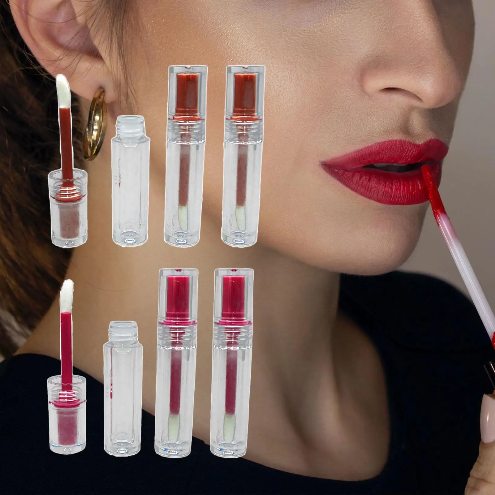 3x Lip Gloss Tubes Lipgloss Tubes Lipstick Containers Lip Balm Bottles for Travel