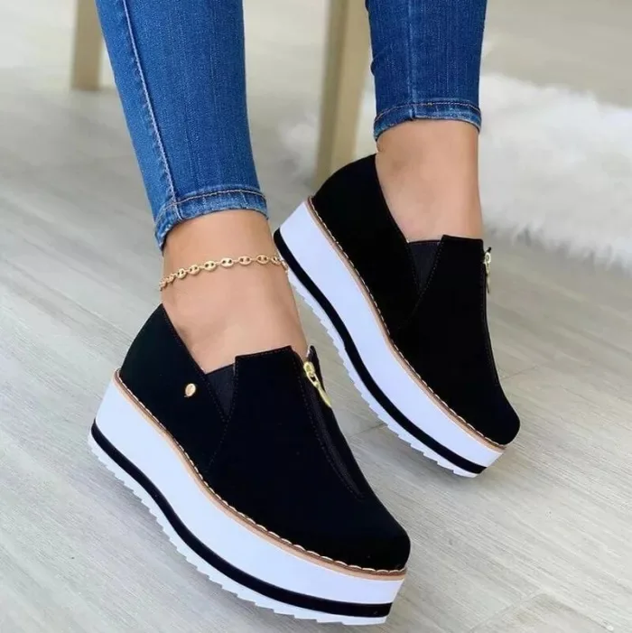 Cross border 2023 Spring and Autumn Season New Thick Sole Inner Elevated Casual Women's Shoes, Matsuke, One Step Lazy Shoes