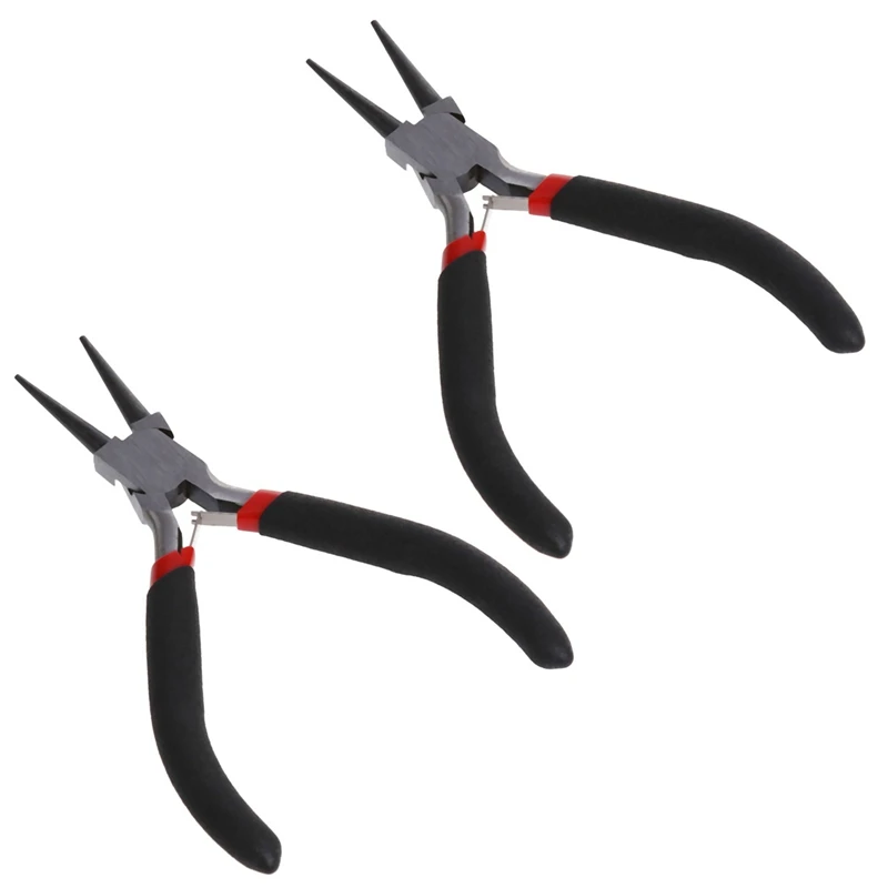 

2X Round Nose Pliers Hobby Craft Beading Jewellery Making Tool Black