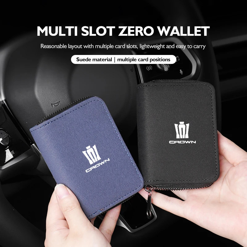 Car Business Multi Card Slot Zero Wallet Credit Holder Purse For Toyota Sienna 4Runner Verso Fortuner Venza Highlander Aqua