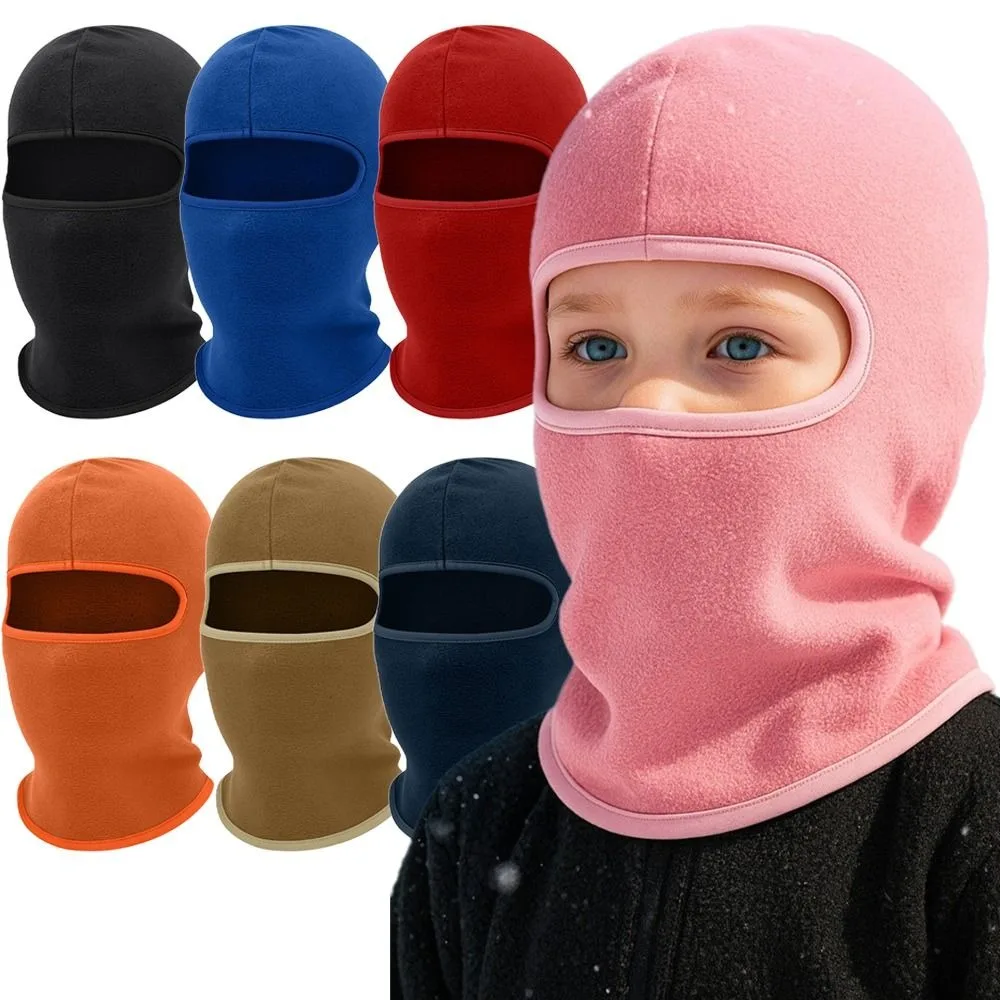 Portable Durable High Quality Fashion Thickened Kids Balaclava Hat Windproof Cold Proof Warm Hat Keep Warm Cycling cap Winter