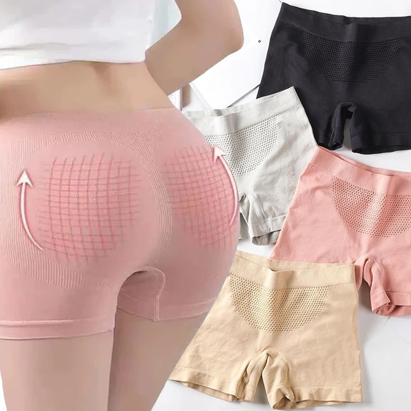 Women Middle Waist Safety Boxer Solid Color Boyshorts Pants Stretch Seamless Panties Ladies Summer Briefs Underwear Boy Shorts