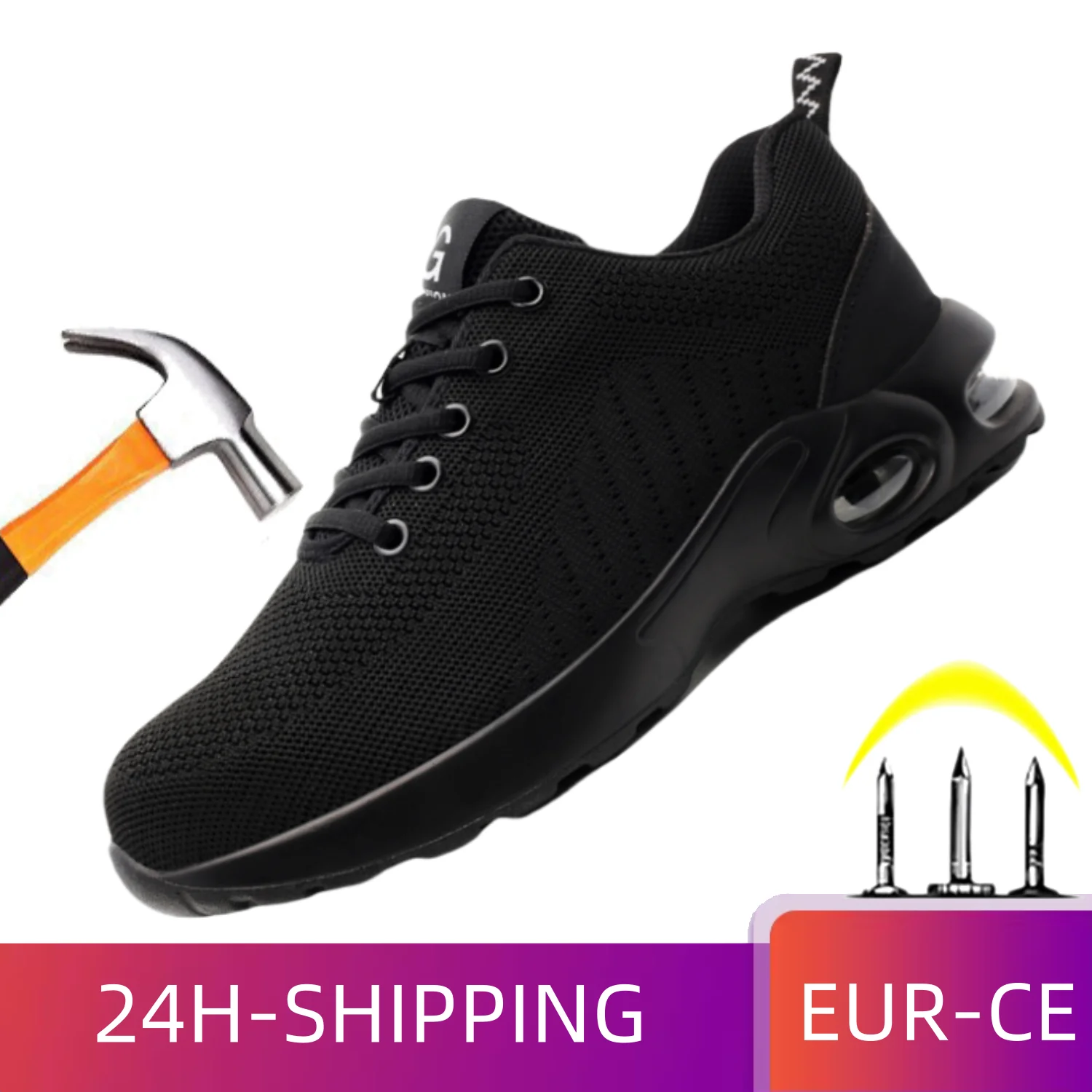 Cuscino d\'aria nuove scarpe antinfortunistiche stivali da uomo scarpe con punta in acciaio scarpe da ginnastica a prova di foratura scarpe da uomo