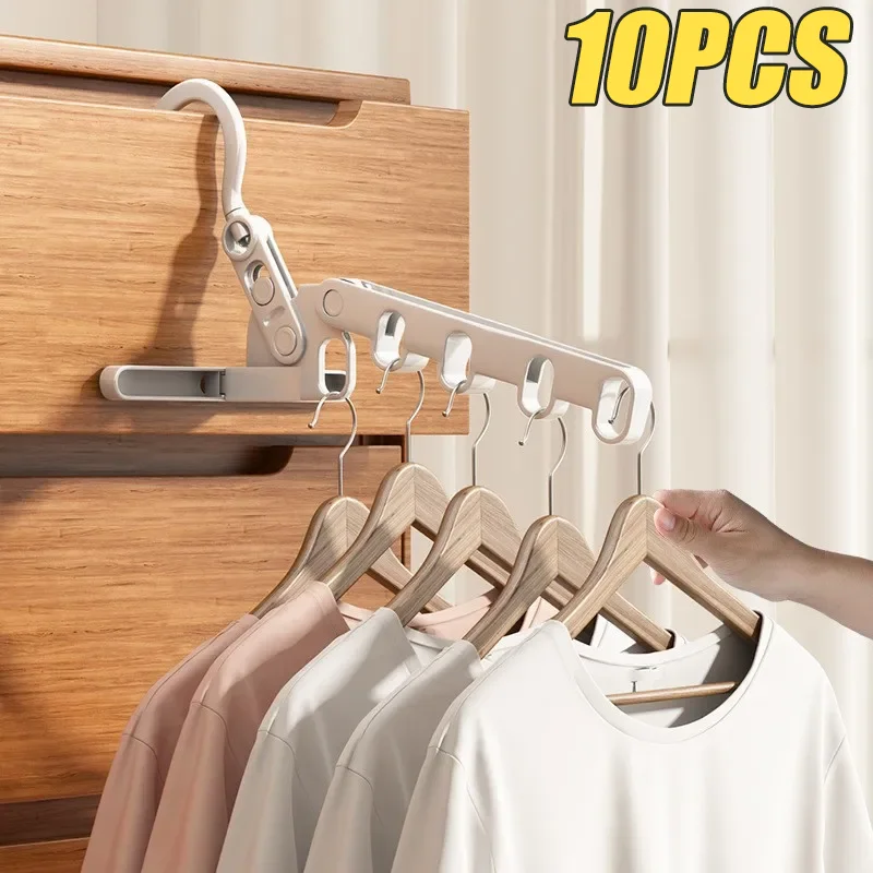 New Foldable 5-hole Clothes Drying Rack Indoor Clothes Rack Portable Travel Hotel Hanging Clothes Hook Clothes Hanger Save Space