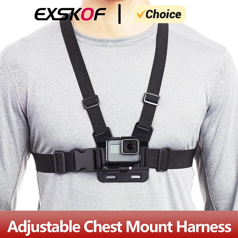 Adjustable Chest Mount Harness Strap For GoPro Hero 12 11 10 9 8 7 6 5 4 SJCAM Insta360 X2 X3 DJI Osmo Action Camera Accessories